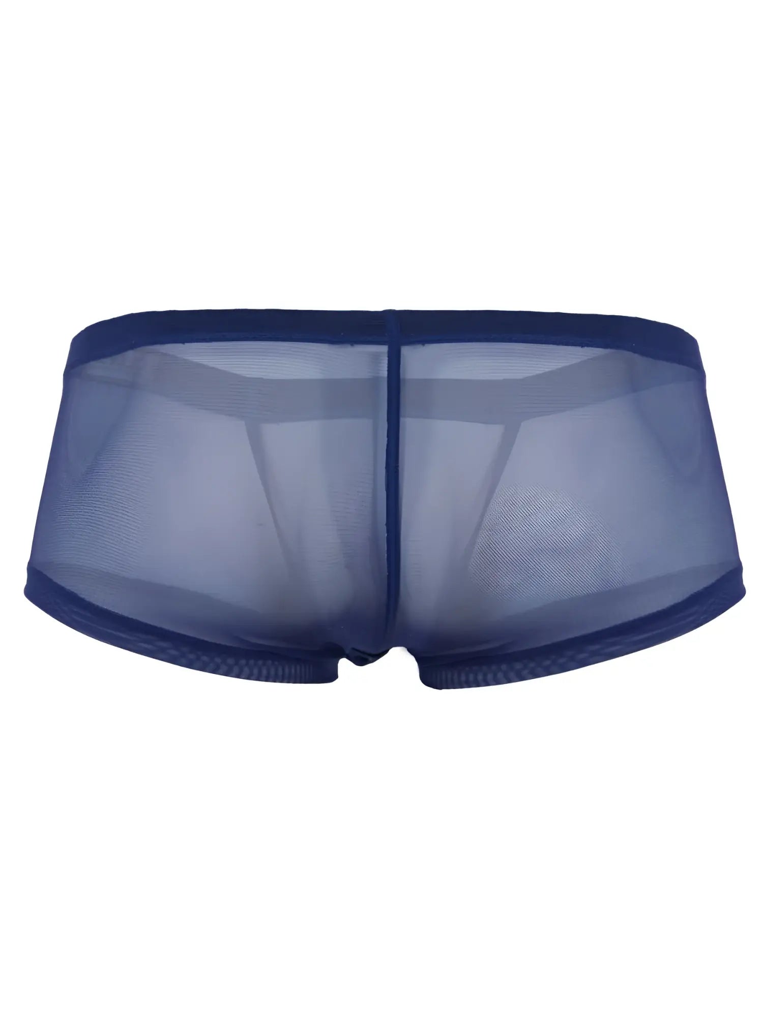Navy blue sheer mesh briefs with a solid waistband from clever 26067 3pk australian latin trunks multi-colored set