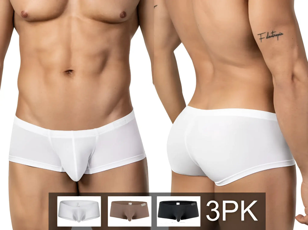 White mens briefs clever 26068 3pk australian latin trunks with smooth fit reinforced waistband multicolored design
