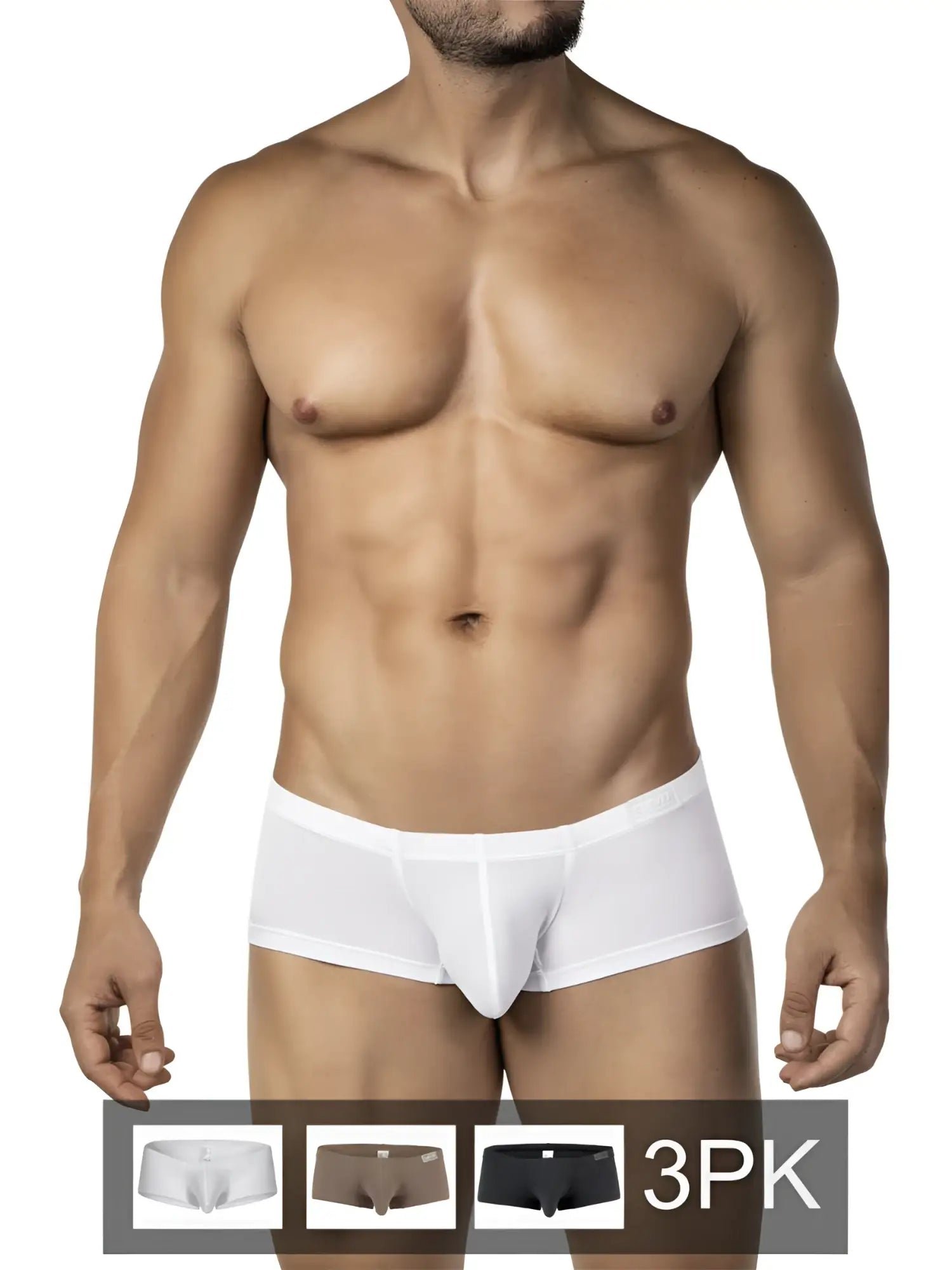 White men’s briefs clever 26068 multi-colored with smooth form-fitting design and subtle elastic waistband
