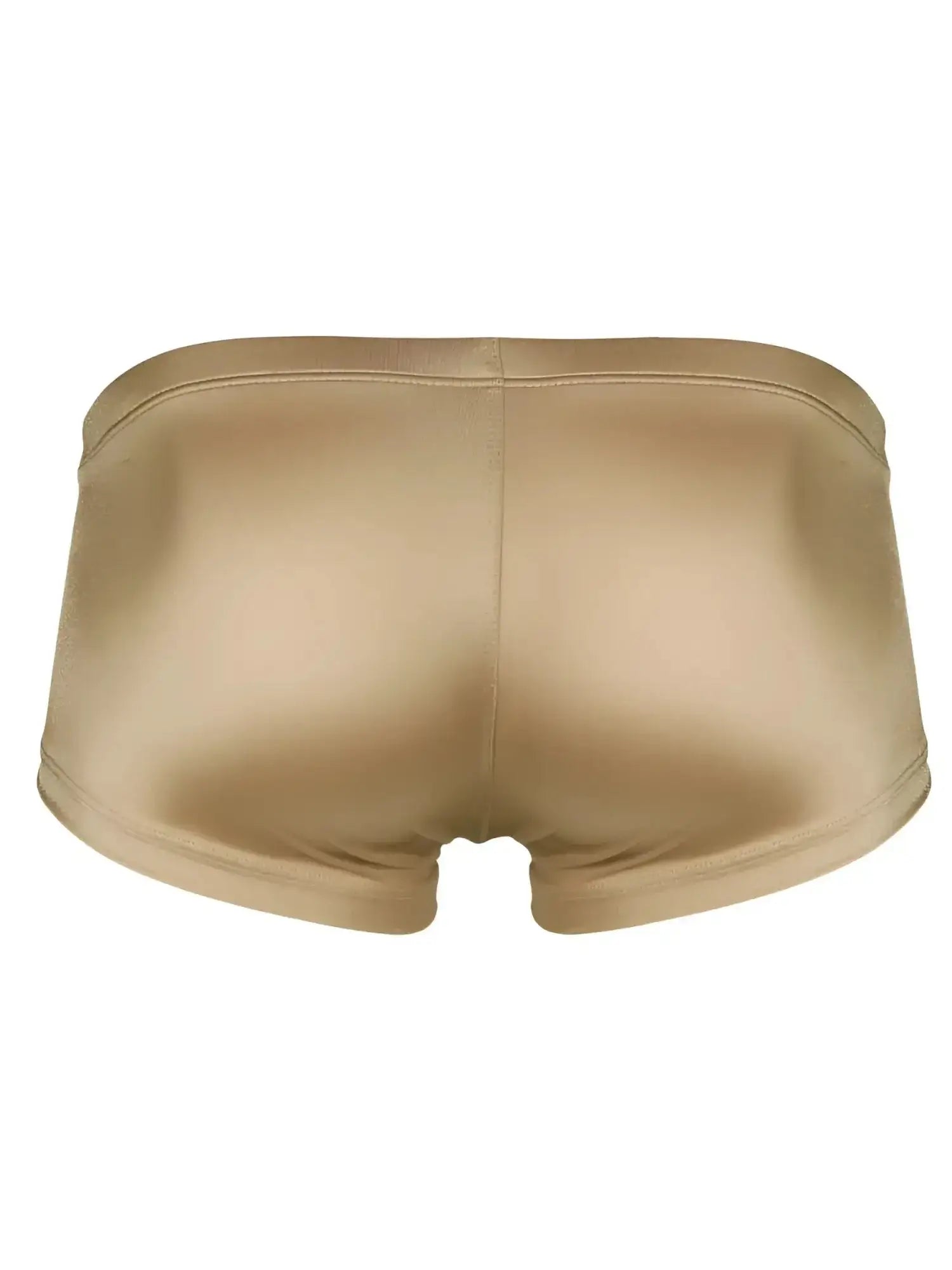 Beige satin briefs with smooth glossy finish and clean stitching from clever 26069 3pk australian latin trunks multi-colored