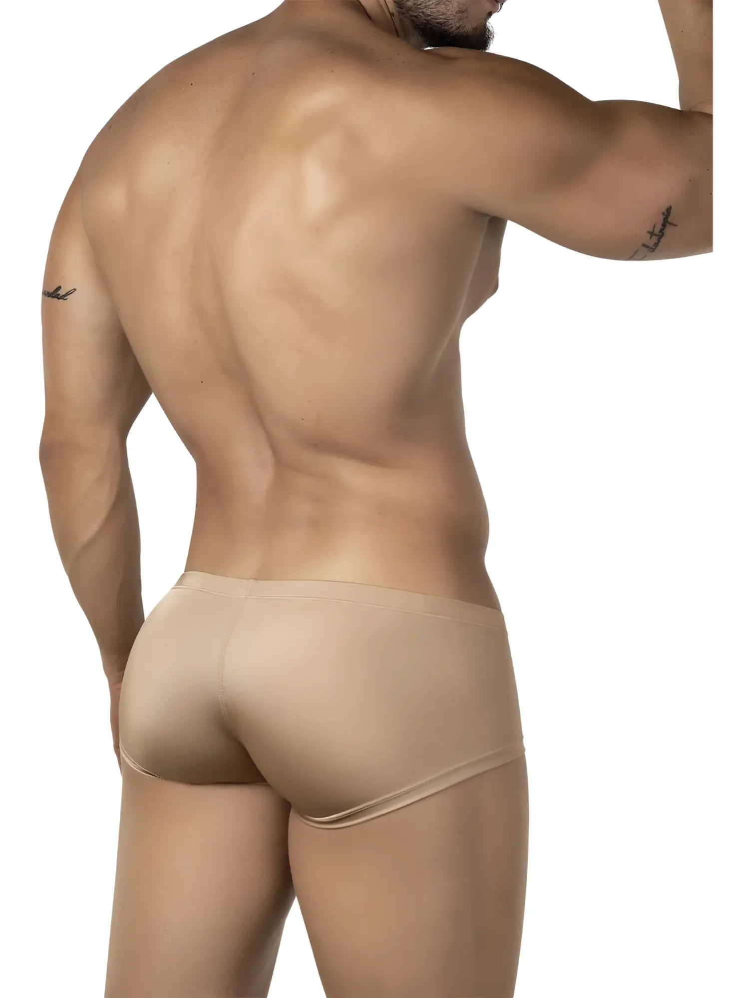 Beige seamless briefs with smooth form fitting design from clever 26069 3pk australian latin trunks multi colored set