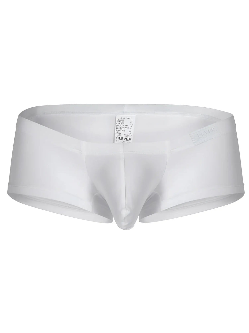 White clever brand men’s briefs with smooth form-fitting design from clever 26069 multi-colored 3pk australian latin trunks