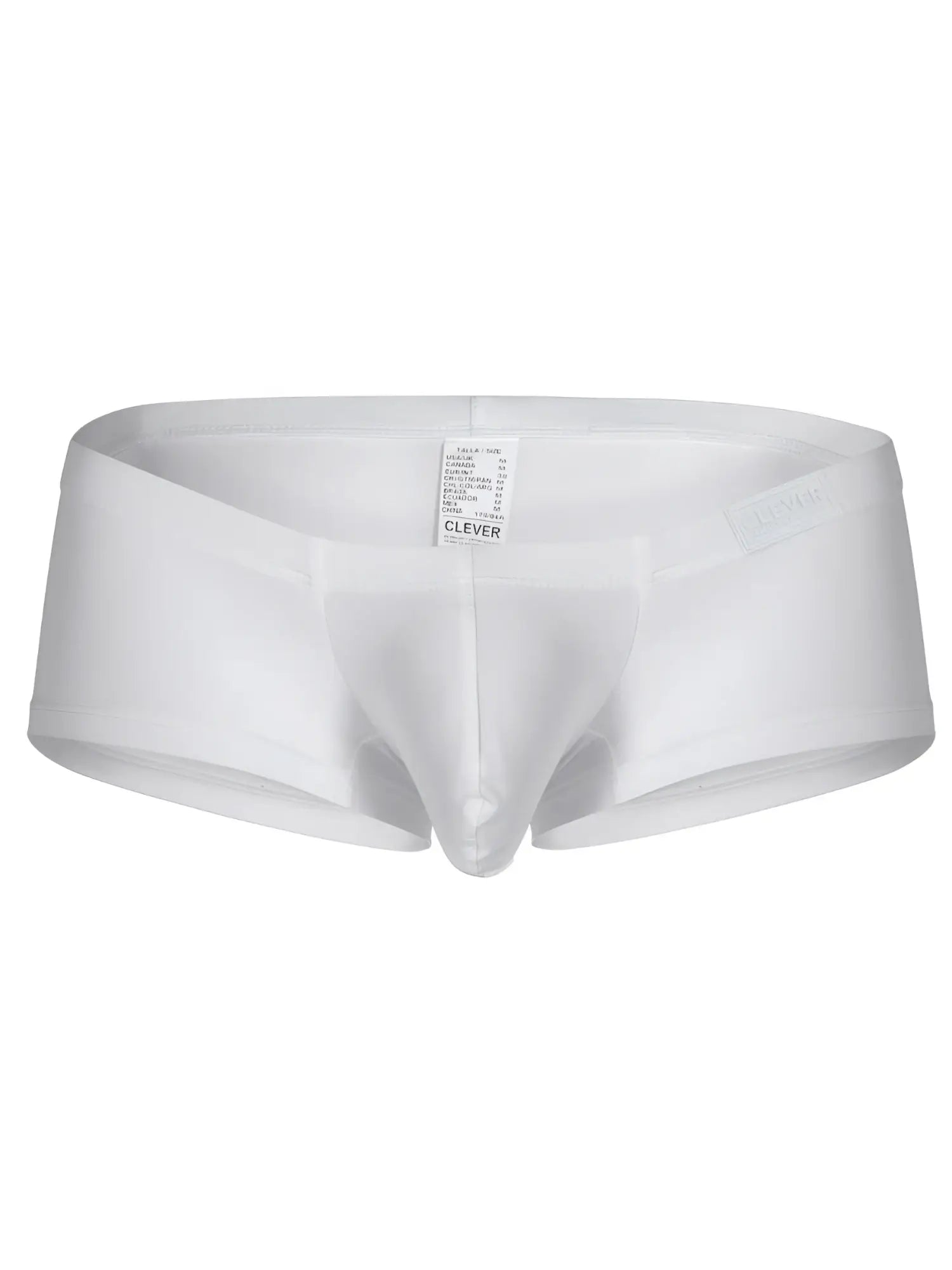 White clever brand men’s briefs with smooth form-fitting design from clever 26069 multi-colored 3pk australian latin trunks