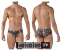 Black and white patterned clever 519963 australian latin briefs with a sleek modern design in blue and black colors