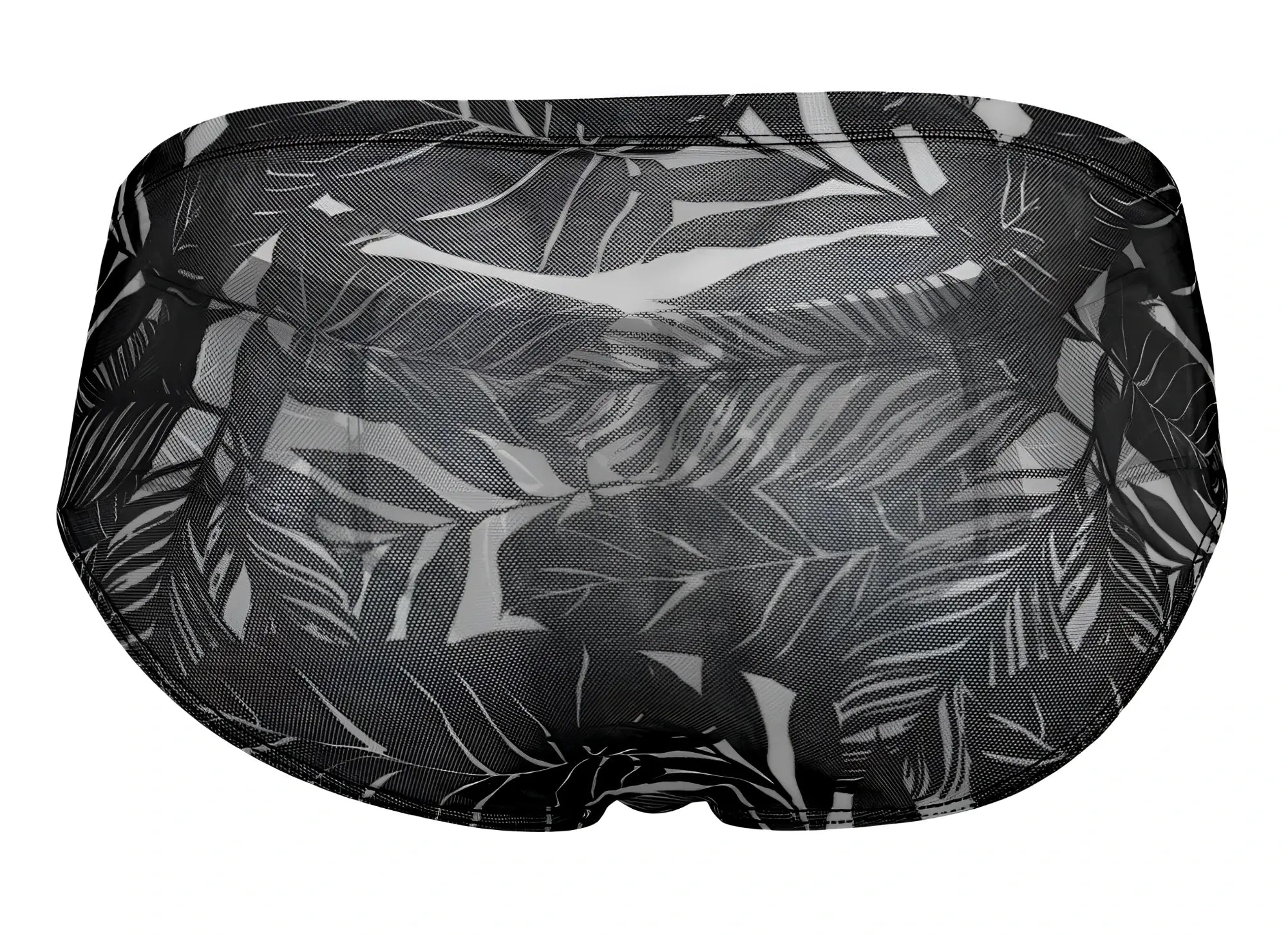 Black and white tropical leaf patterned mesh briefs from clever 519963 australian latin briefs 3pk in blue black black