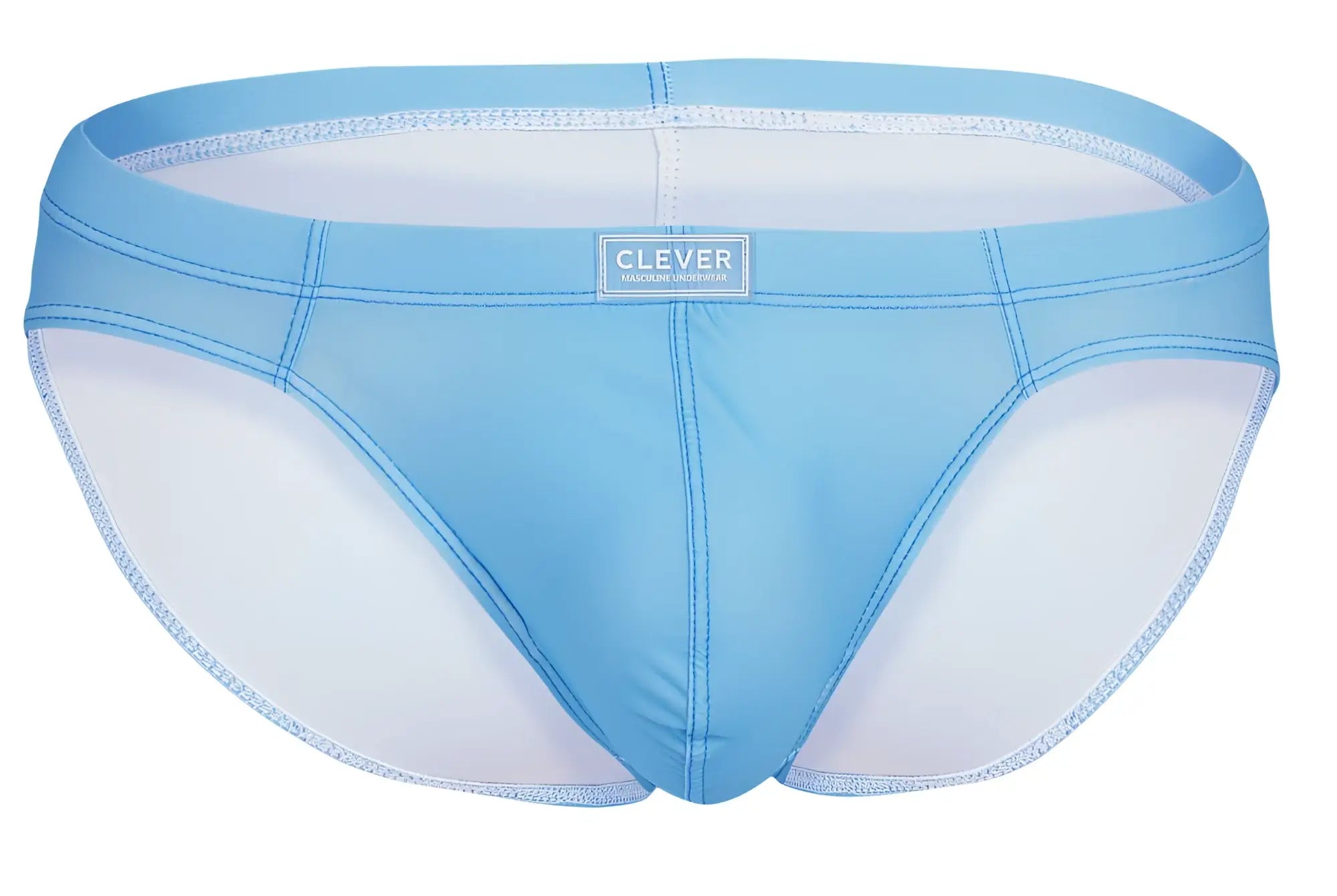 Clever 519967 7pk briefs multi-colored swim trunks with light blue and white smooth stretchy fabric finish
