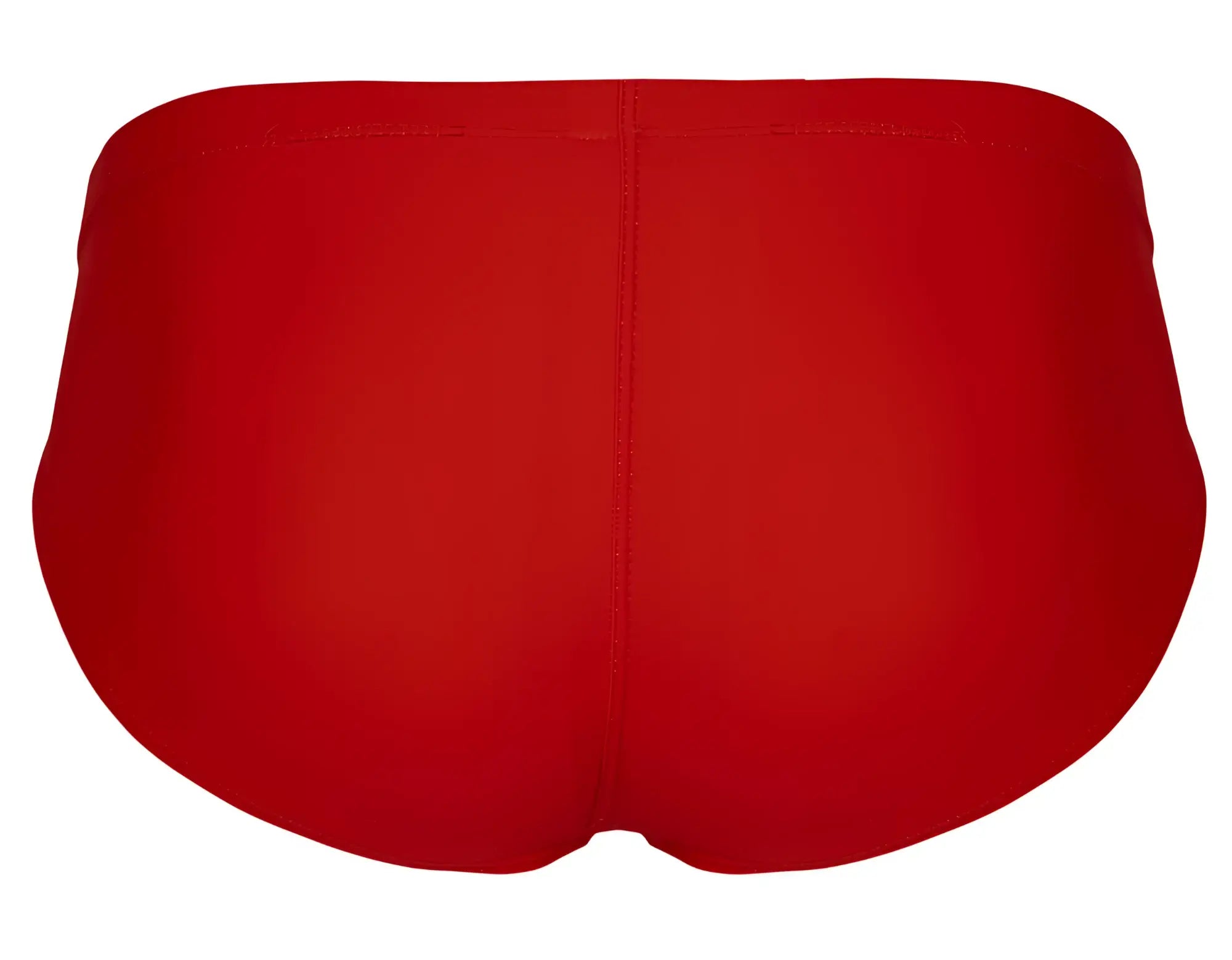 Clever 519967 solid red swim trunks with a smooth seamless fabric finish from the multi-colored 7PK briefs set