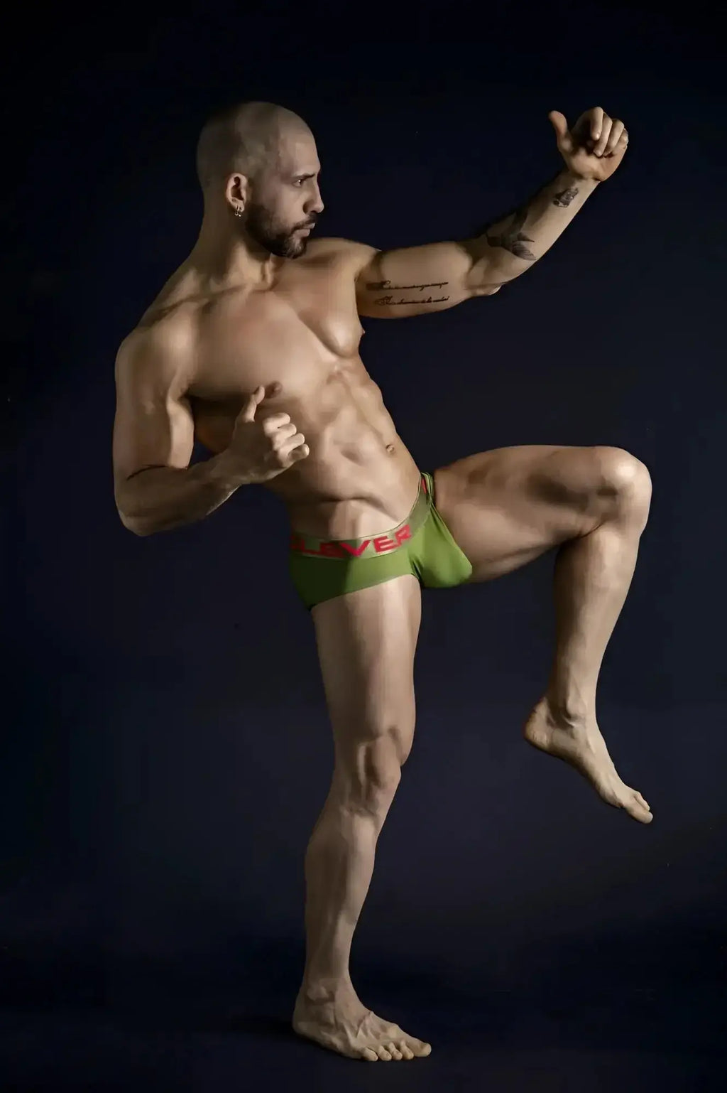 Green boxer briefs with red ever branding from clever 519968 3pk australian latin briefs in beige blue green colors
