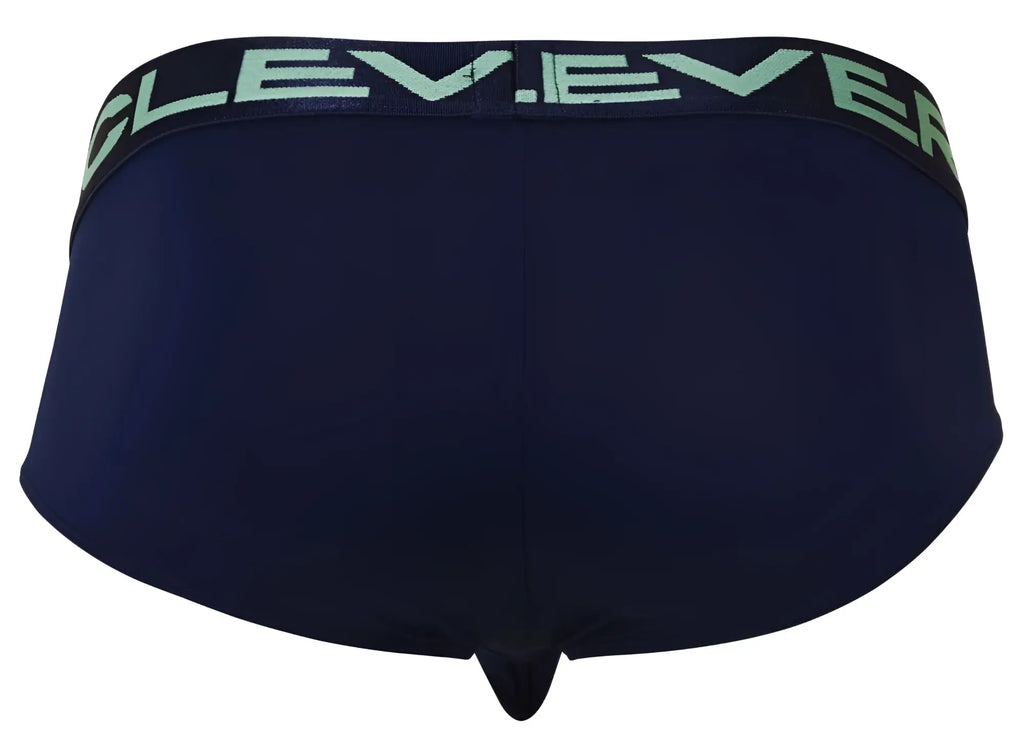 Navy blue clever 519968 briefs with a light green logo band in australian latin style for comfortable wear