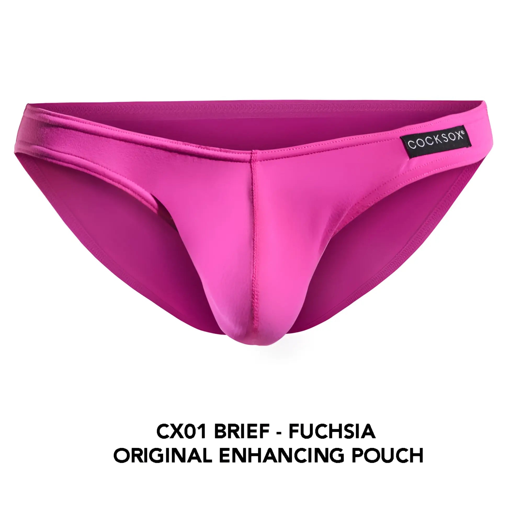 Fuchsia cocksox cx01 brief with smooth form fitting design and original enhancing pouch for comfortable support
