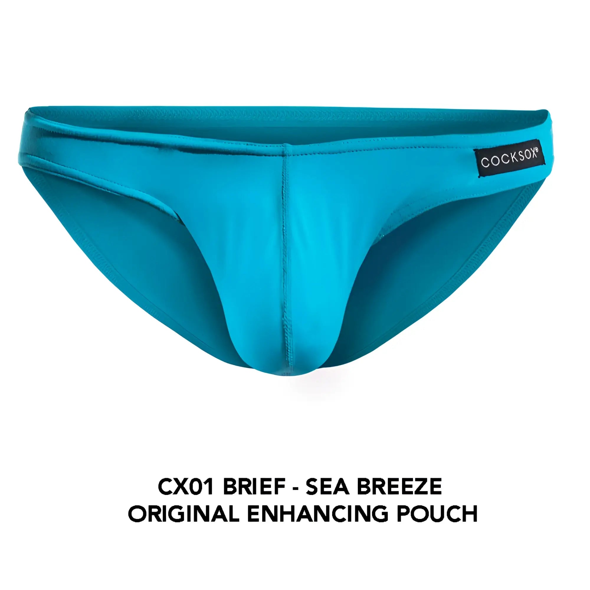 Teal cockson cx01 brief with smooth form-fitting design and original enhancing pouch for comfortable support