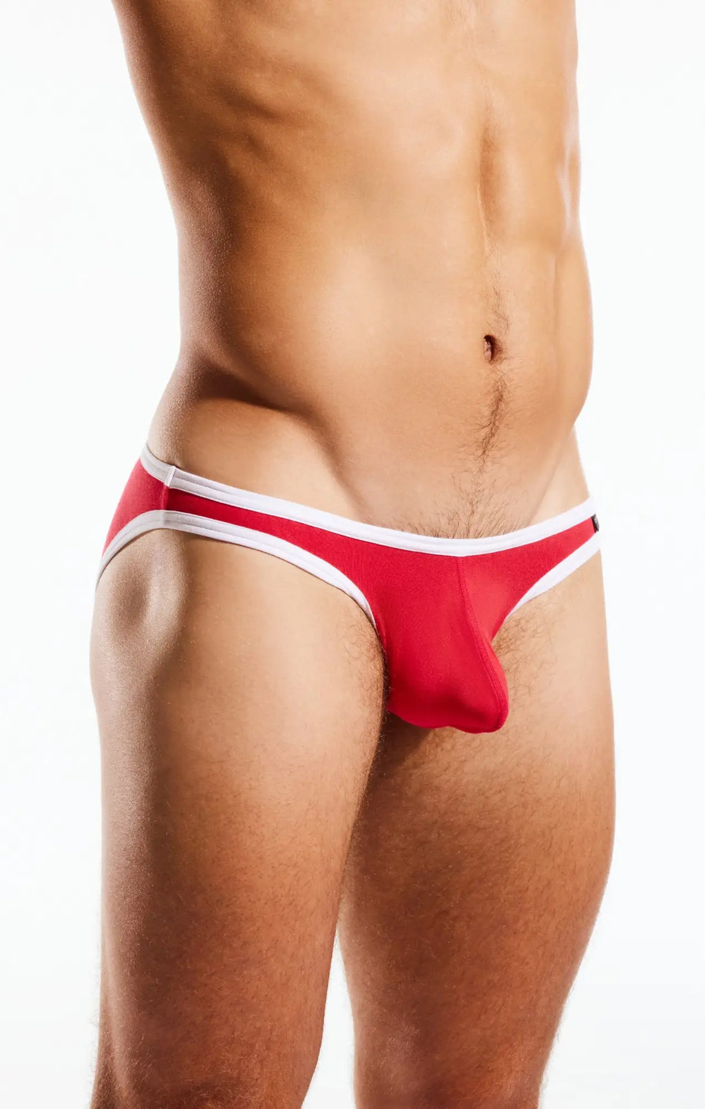 Cocksox CX01BB brief red and white athletic briefs with a snug form-fitting design for active wear