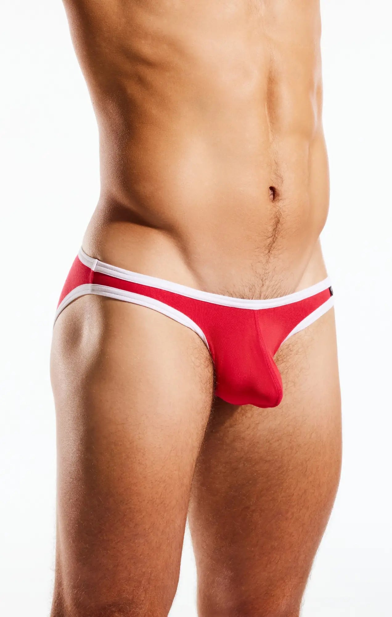 Cocksox CX01BB brief red and white athletic briefs with a snug form-fitting design for active wear