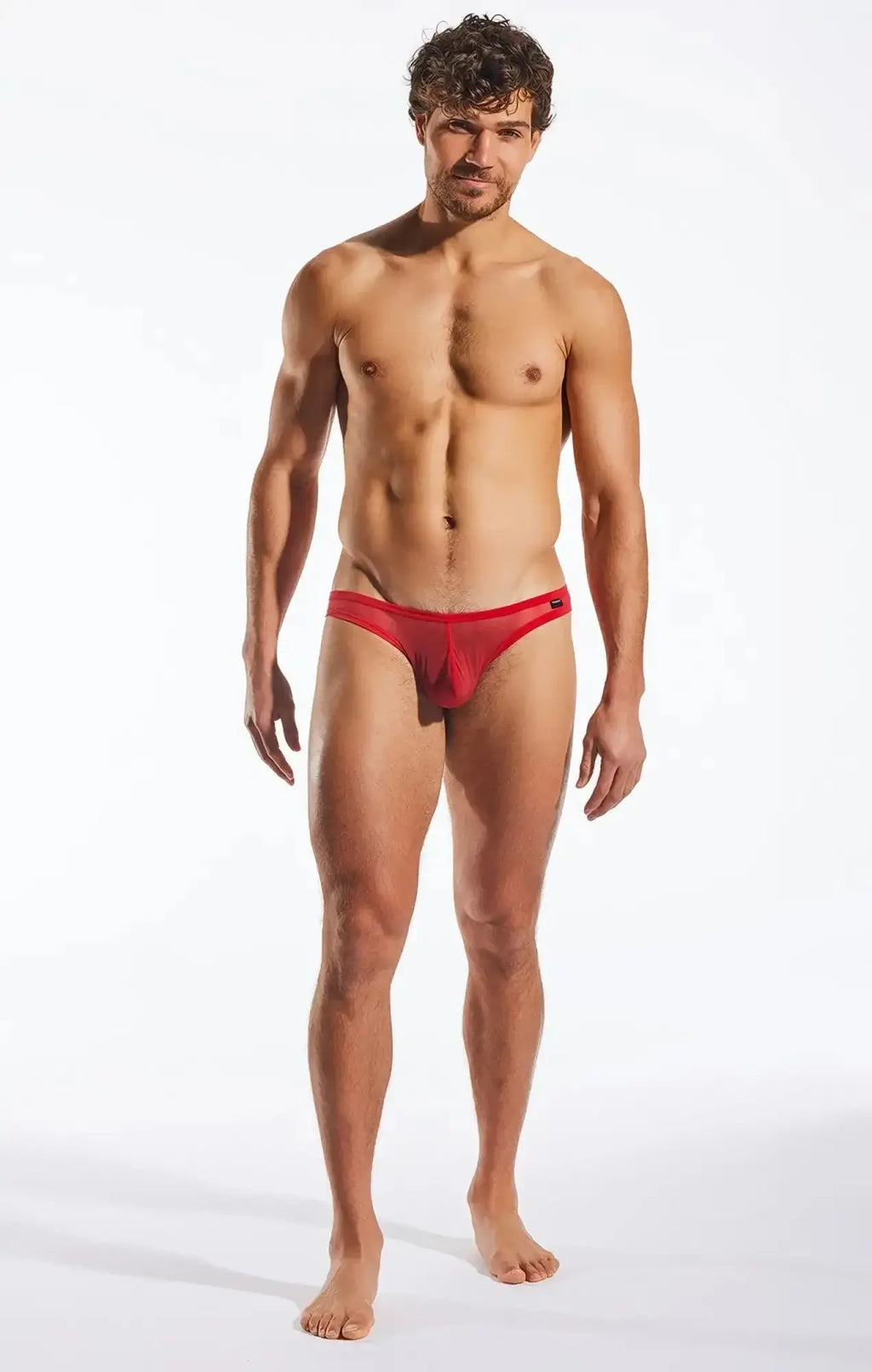 Cocksox cx01me mesh brief in red featuring breathable mesh fabric and a snug fit for everyday comfort