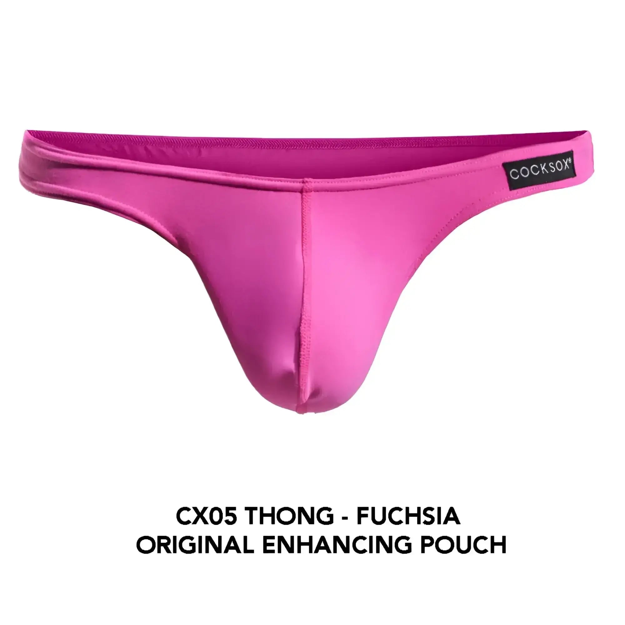 Fuchsia cocksox cx05 thong with smooth stretchy fabric and original enhancing pouch design for comfortable wear
