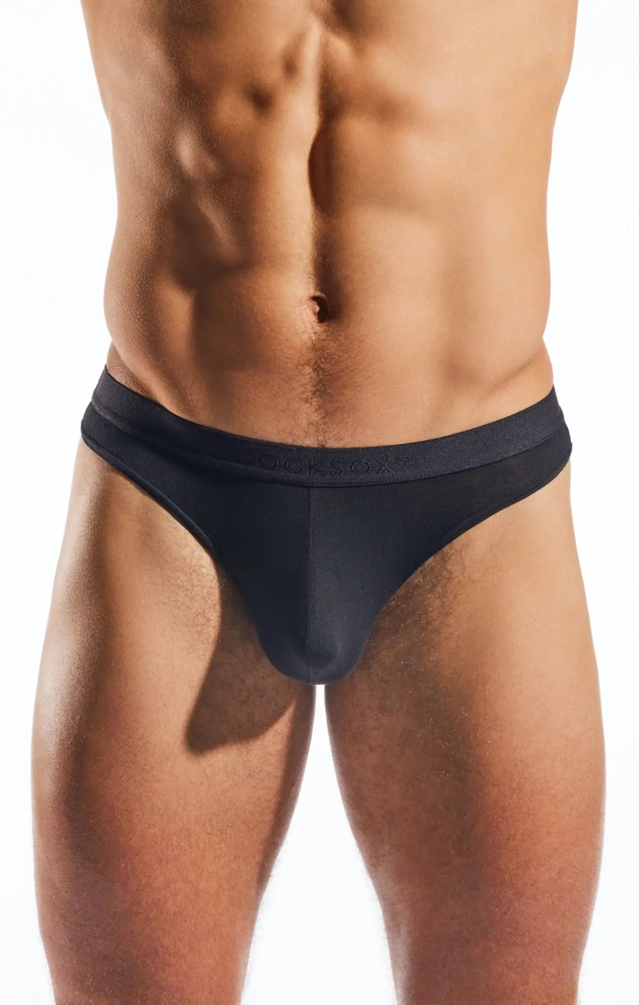 Cocksox cx05md thong black men’s briefs with smooth form-fitting design and subtle branding on the waistband