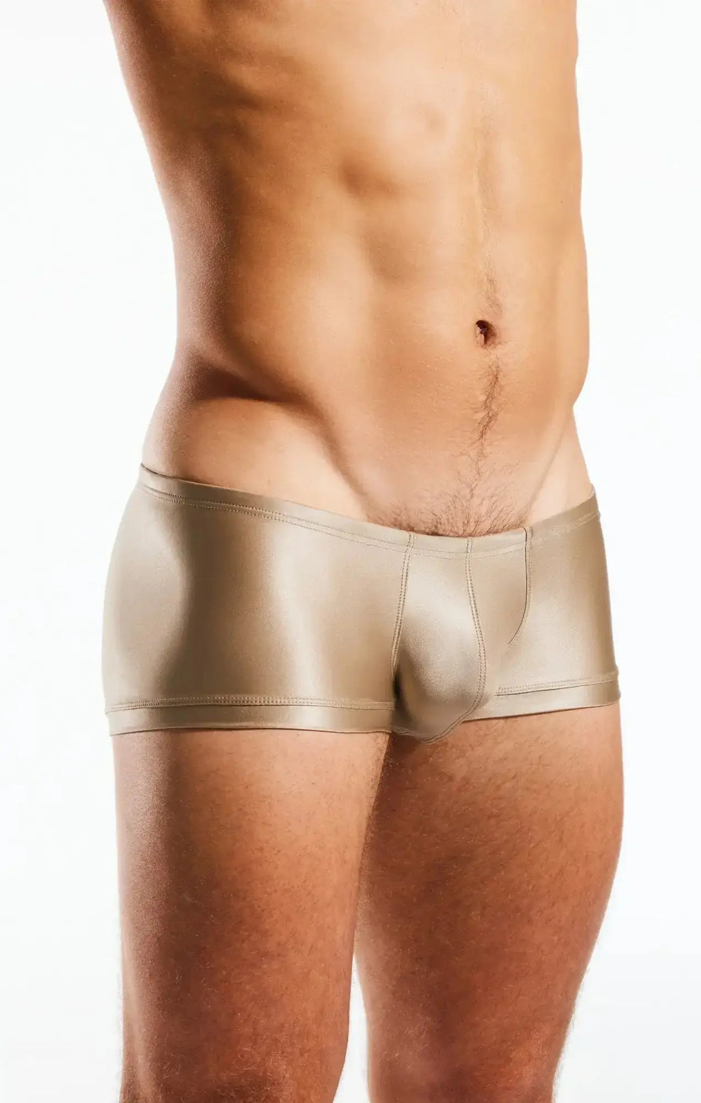 Cocksox CX08GS swim trunk shiny metallic gold briefs with sleek form-fitting design made of premium material