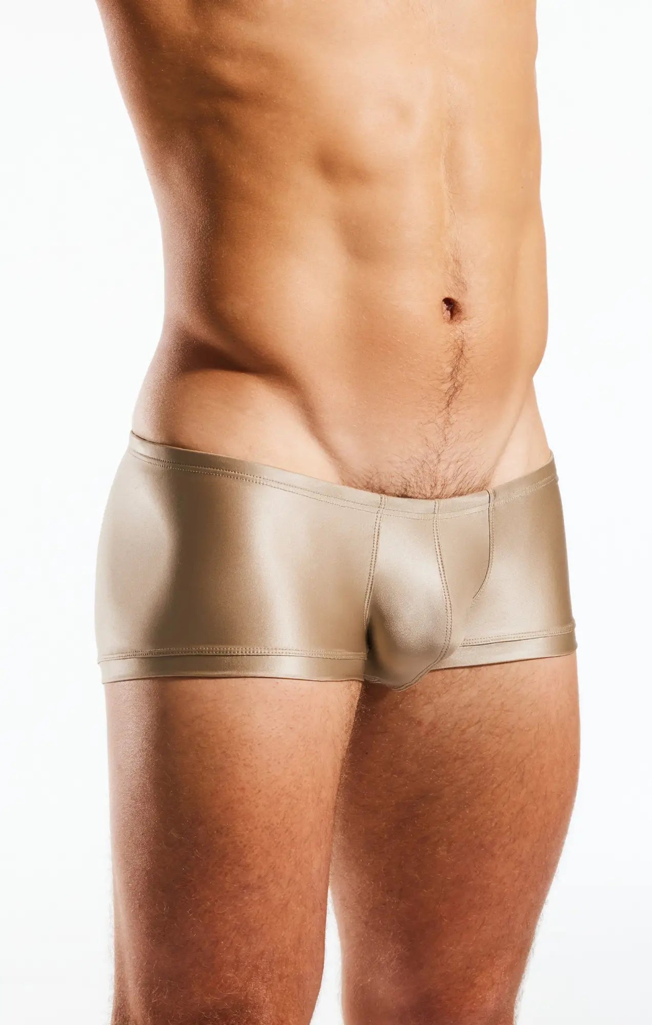 Cocksox CX08GS swim trunk shiny metallic gold briefs with sleek form-fitting design made of premium material