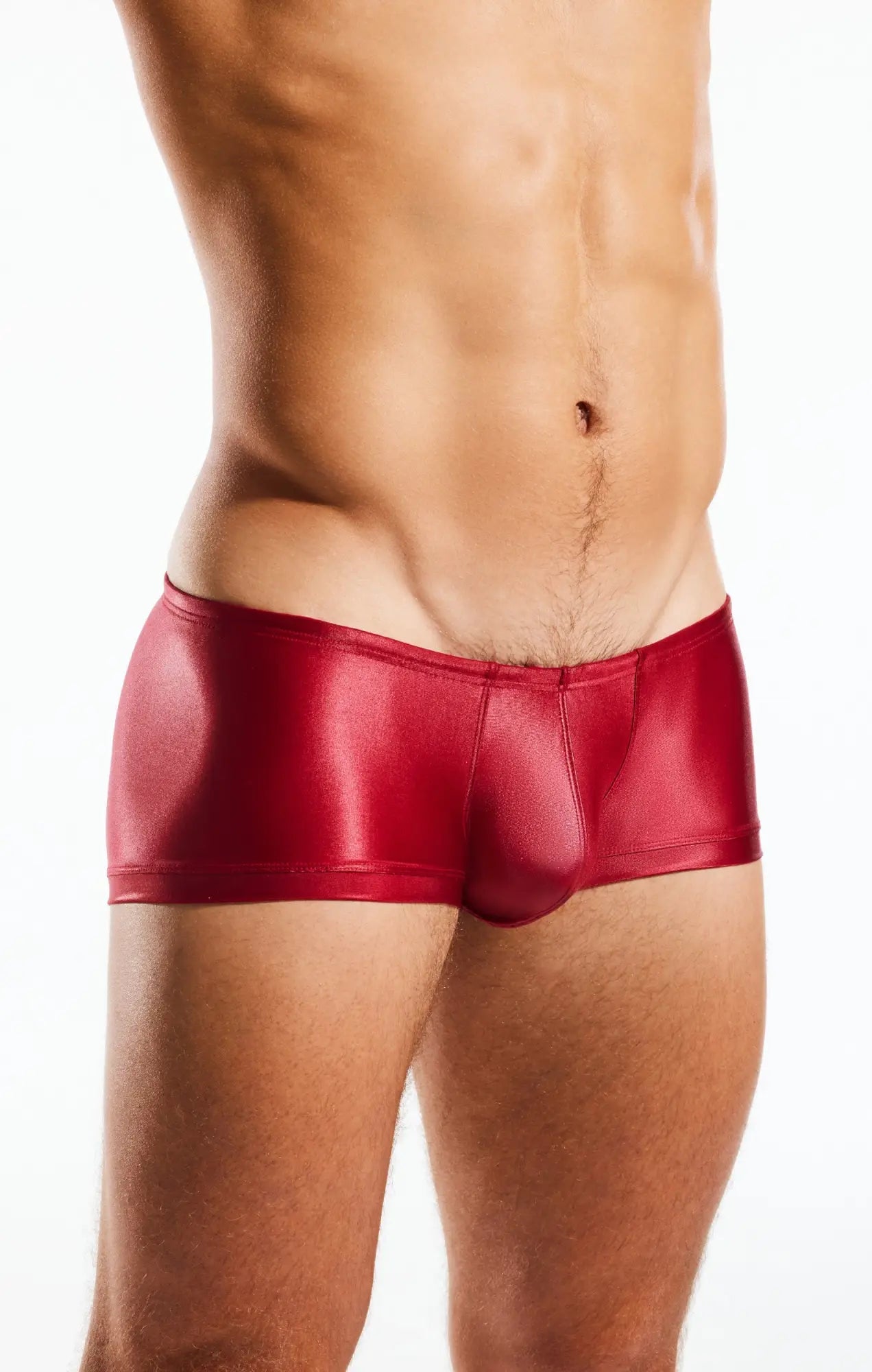 Shiny red metallic cocksox cx08gs swim trunk briefs designed for swimming and beachwear