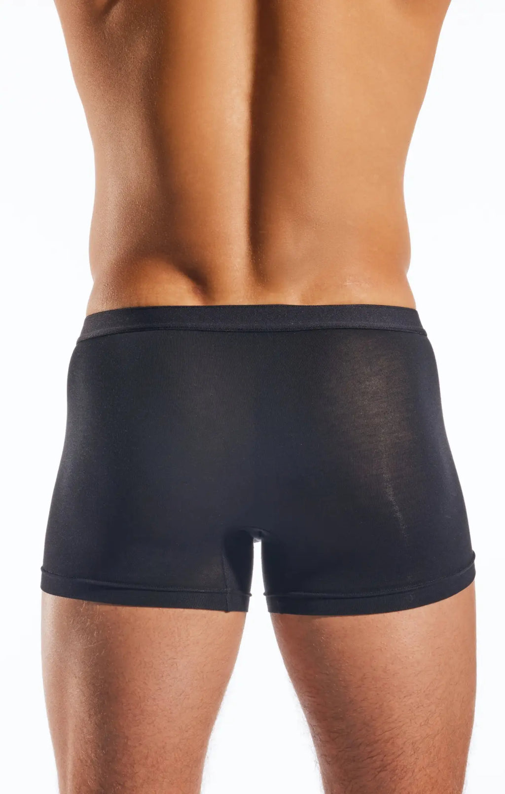 Black sheer cocksox cx12md boxer briefs with smooth form-fitting design made from lightweight fabric