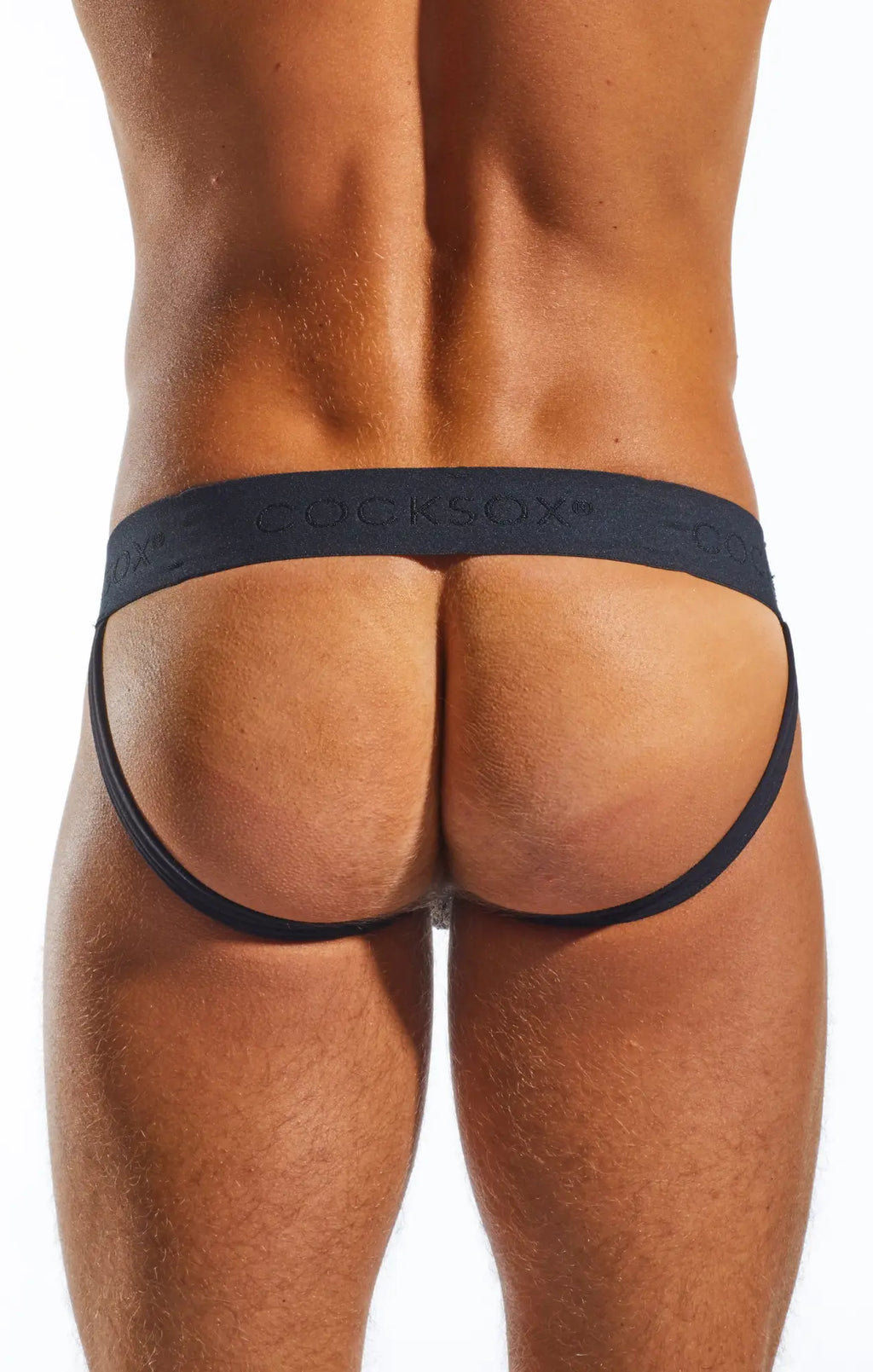 Black cocksox cx21n jockstrap briefs with sleek form-fitting design in black for supportive activewear use