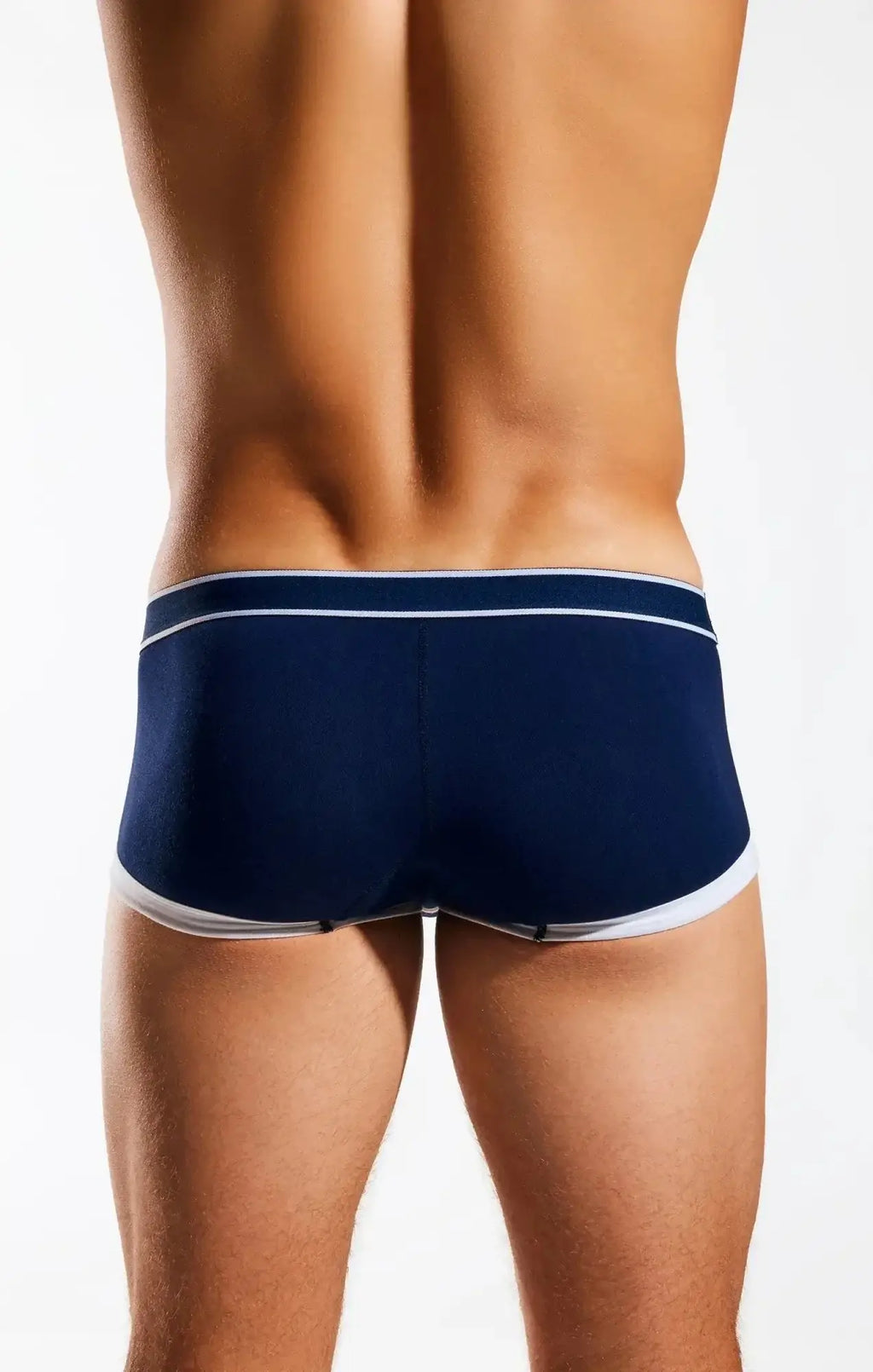 Navy blue cocksox cx68bb trunk briefs with white trim designed for comfortable everyday wear