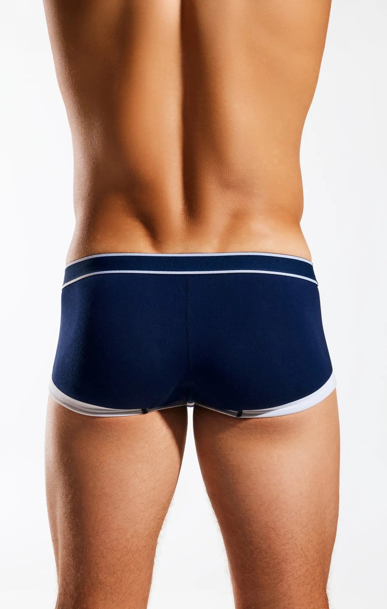 Navy blue cocksox cx68bb trunk briefs with white trim designed for comfortable everyday wear