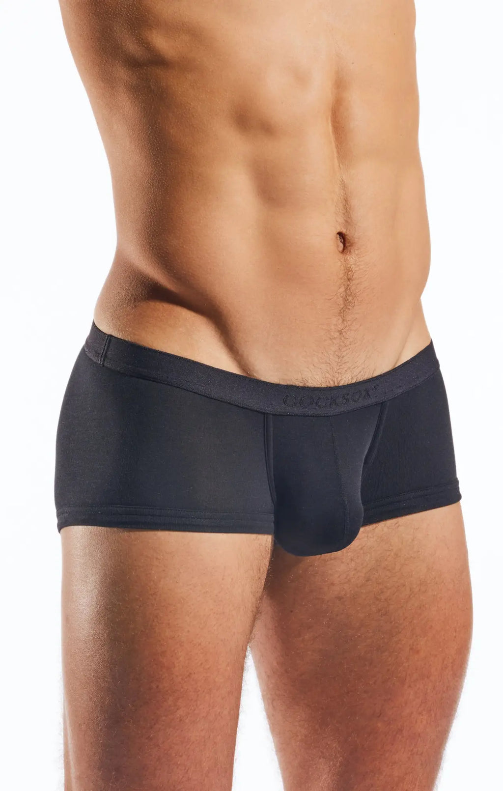 Black Cocksox CX68MD trunk briefs with a smooth form-fitting design made for comfort and support