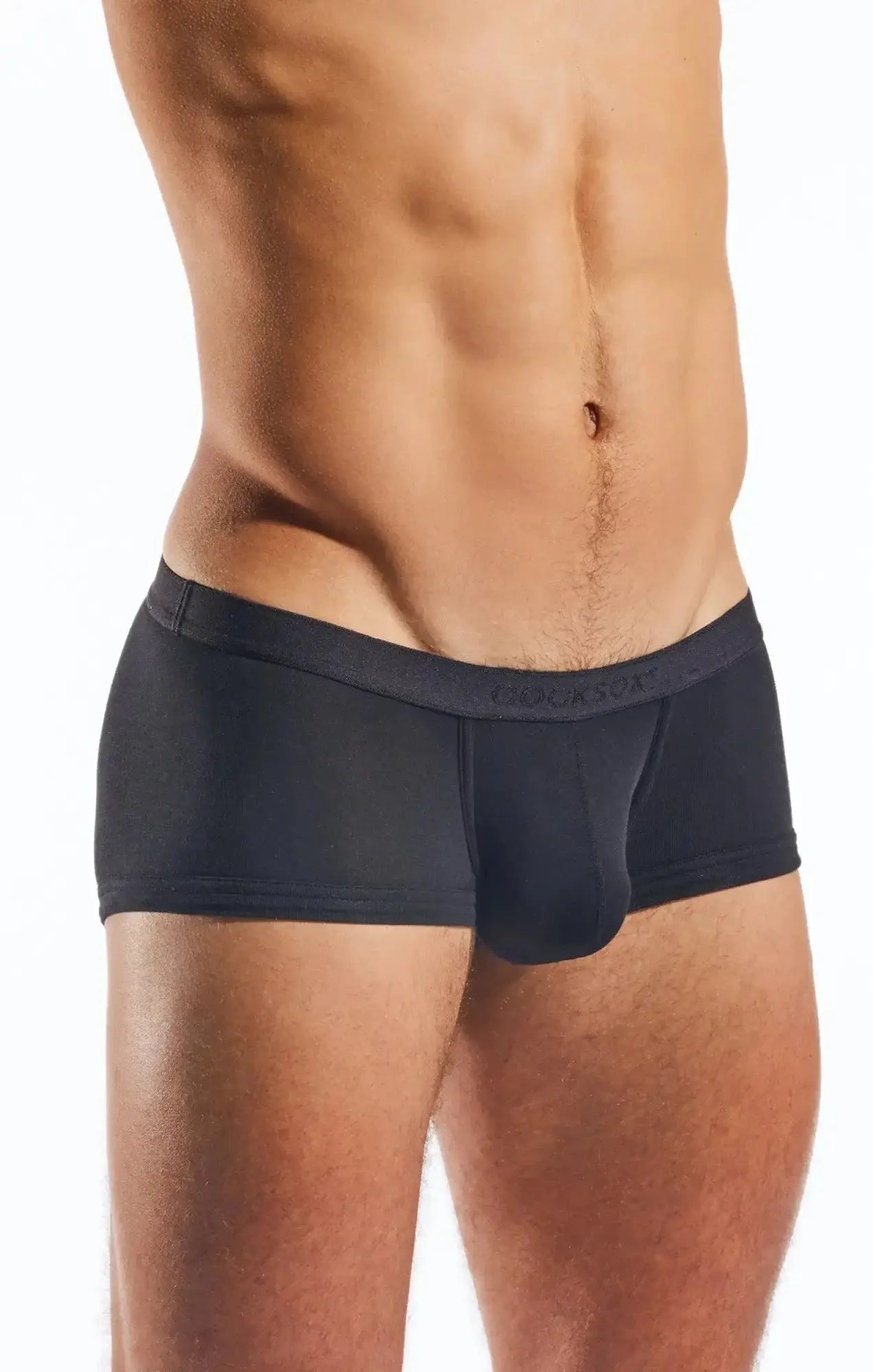 Black Cocksox CX68MD trunk briefs with a smooth form-fitting design made for comfort and support