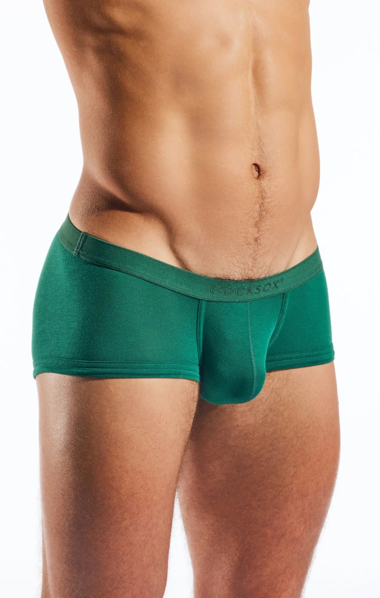 Green men’s boxer briefs cocksox cx68md trunk with snug fit and elastic waistband for comfortable support