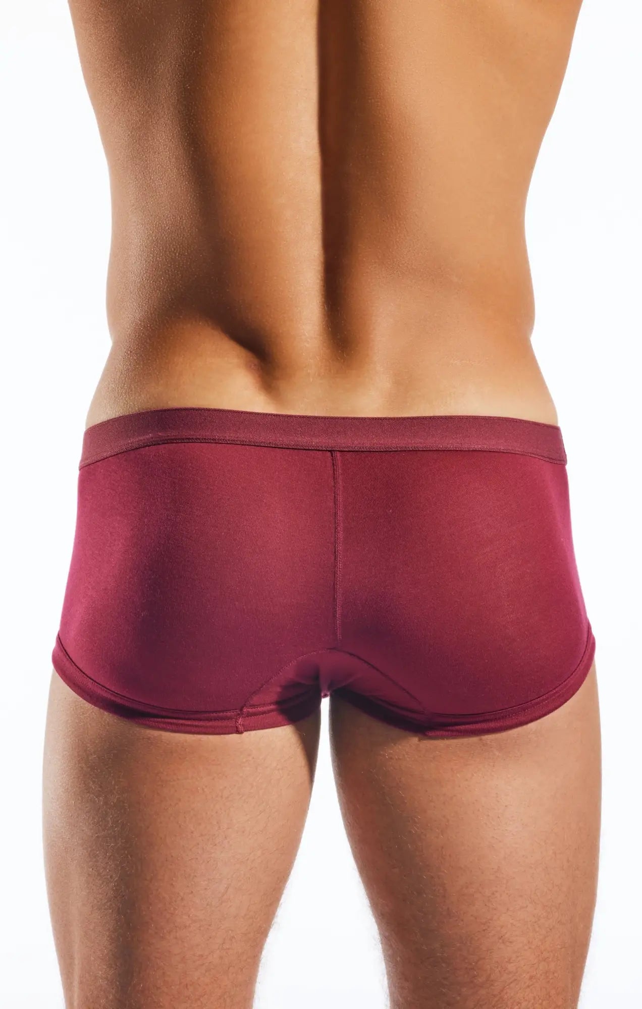 Maroon cocksox cx68md trunk briefs with smooth form-fitting fabric and snug elastic waistband
