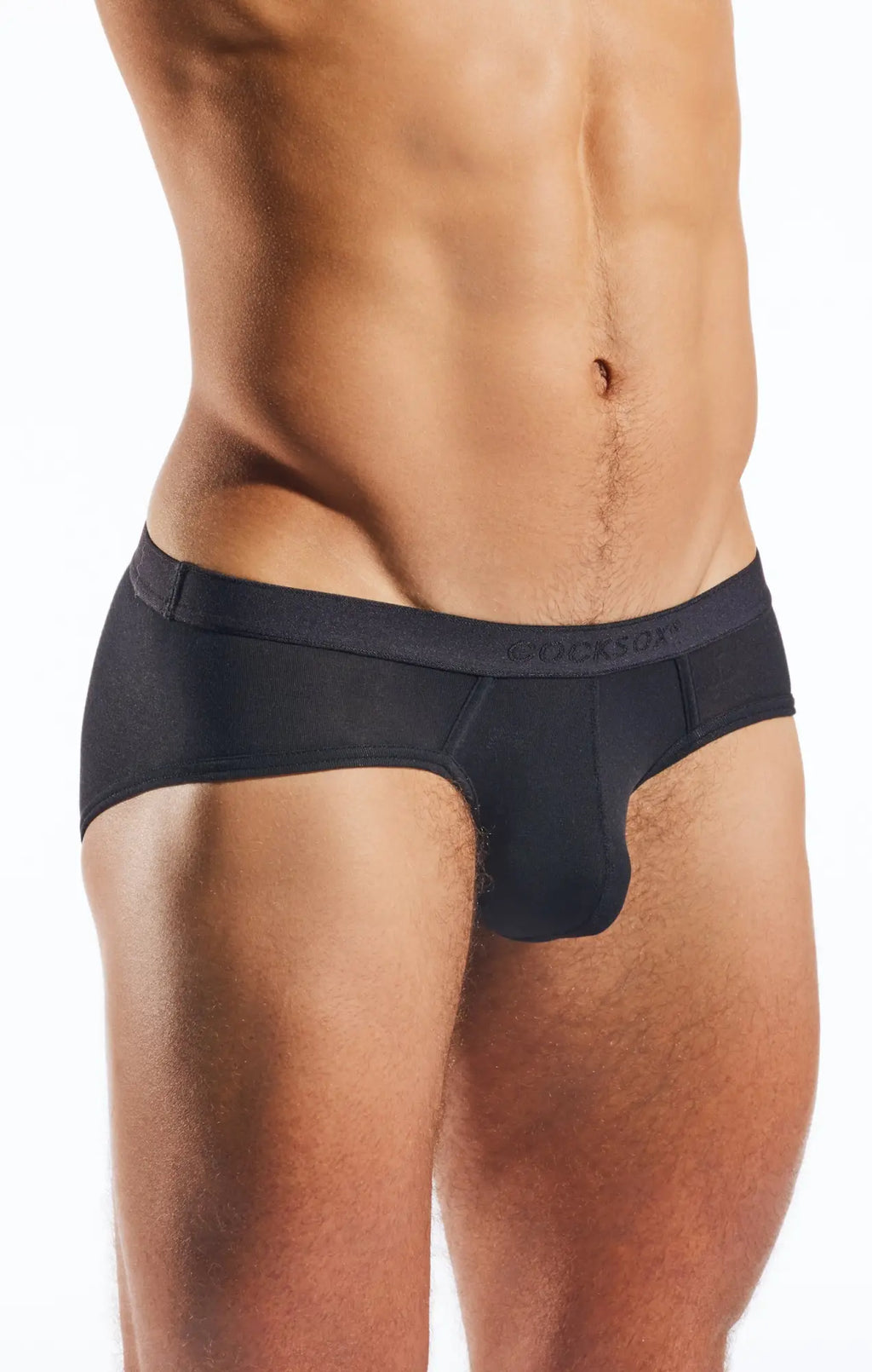 Black cocksox cx76md sports brief with smooth form-fitting design for comfortable everyday wear