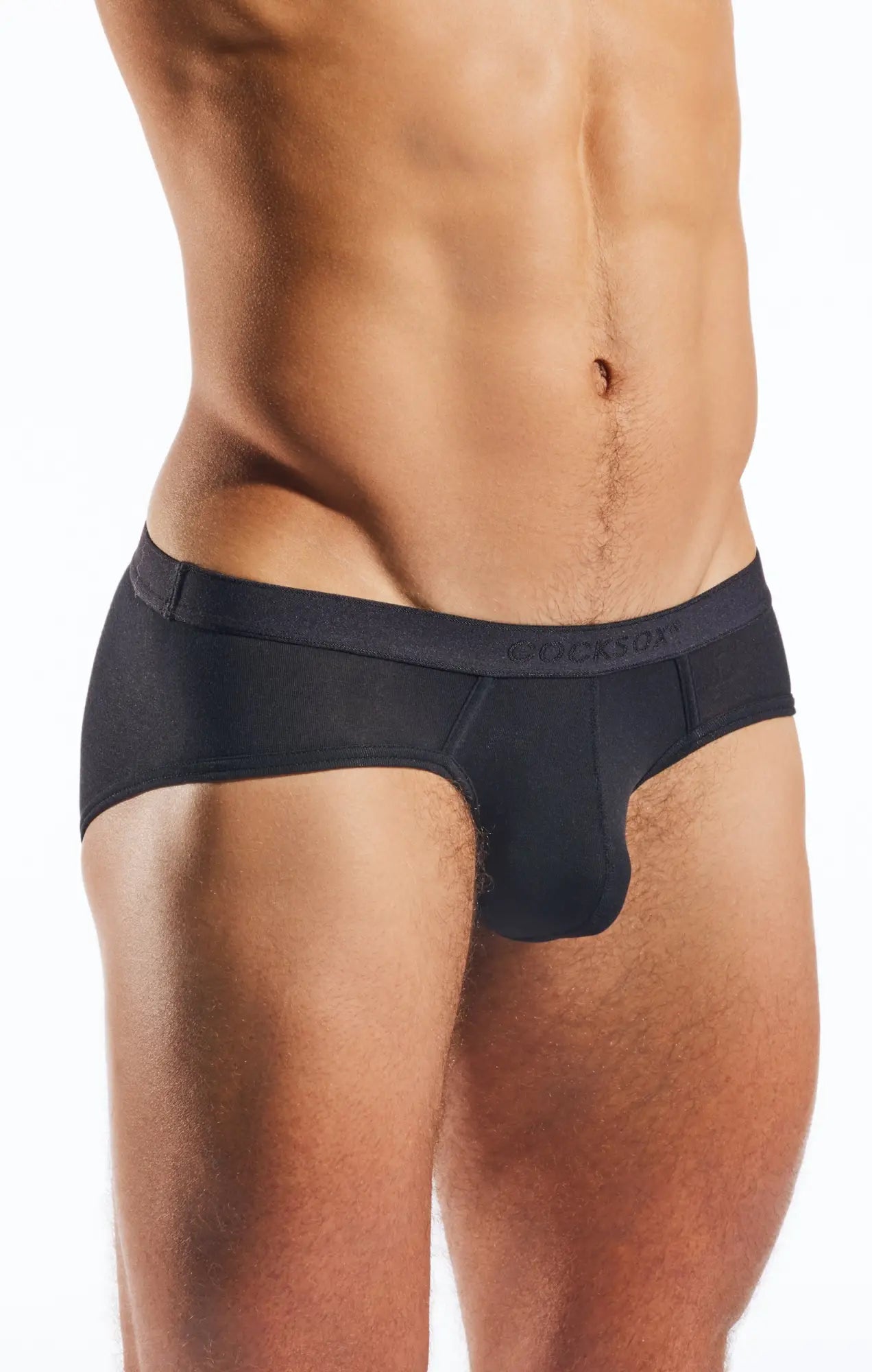 Black cocksox cx76md sports brief with smooth form-fitting design for comfortable everyday wear
