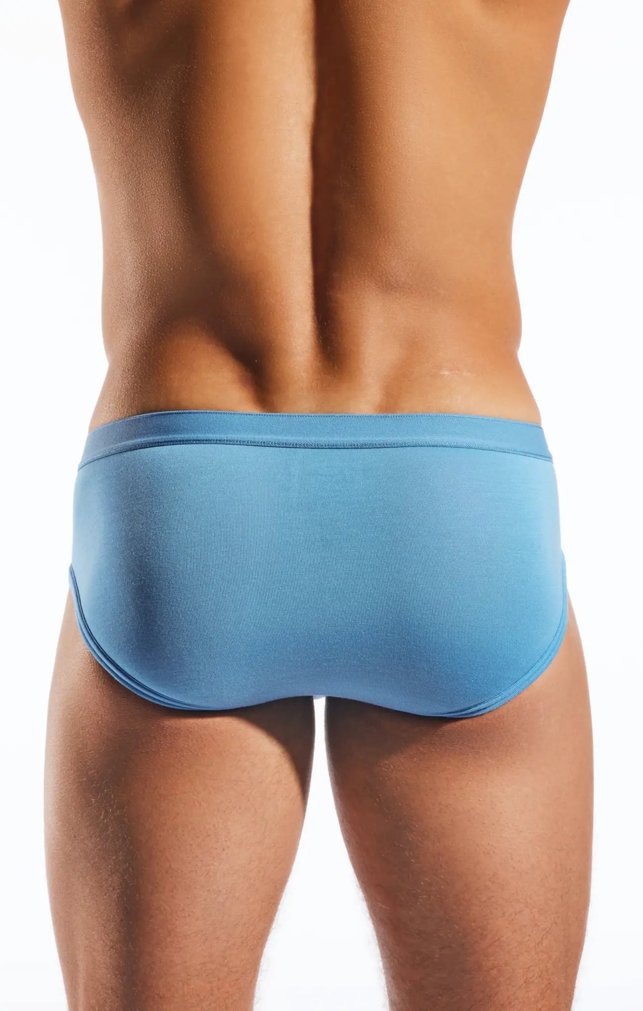 Light blue Cocksox CX76MD sports brief with smooth stretchy fabric and minimalist form-fitting design