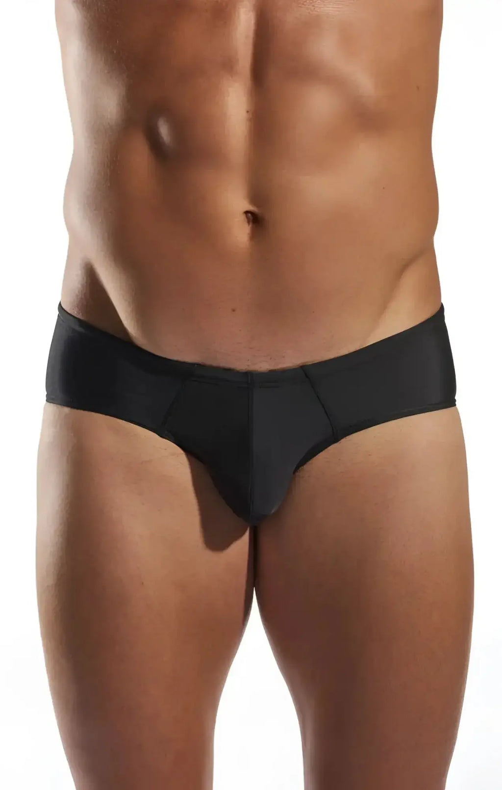 Black cocksox cx79 boy leg swim brief with a smooth seamless design in form fitting fabric