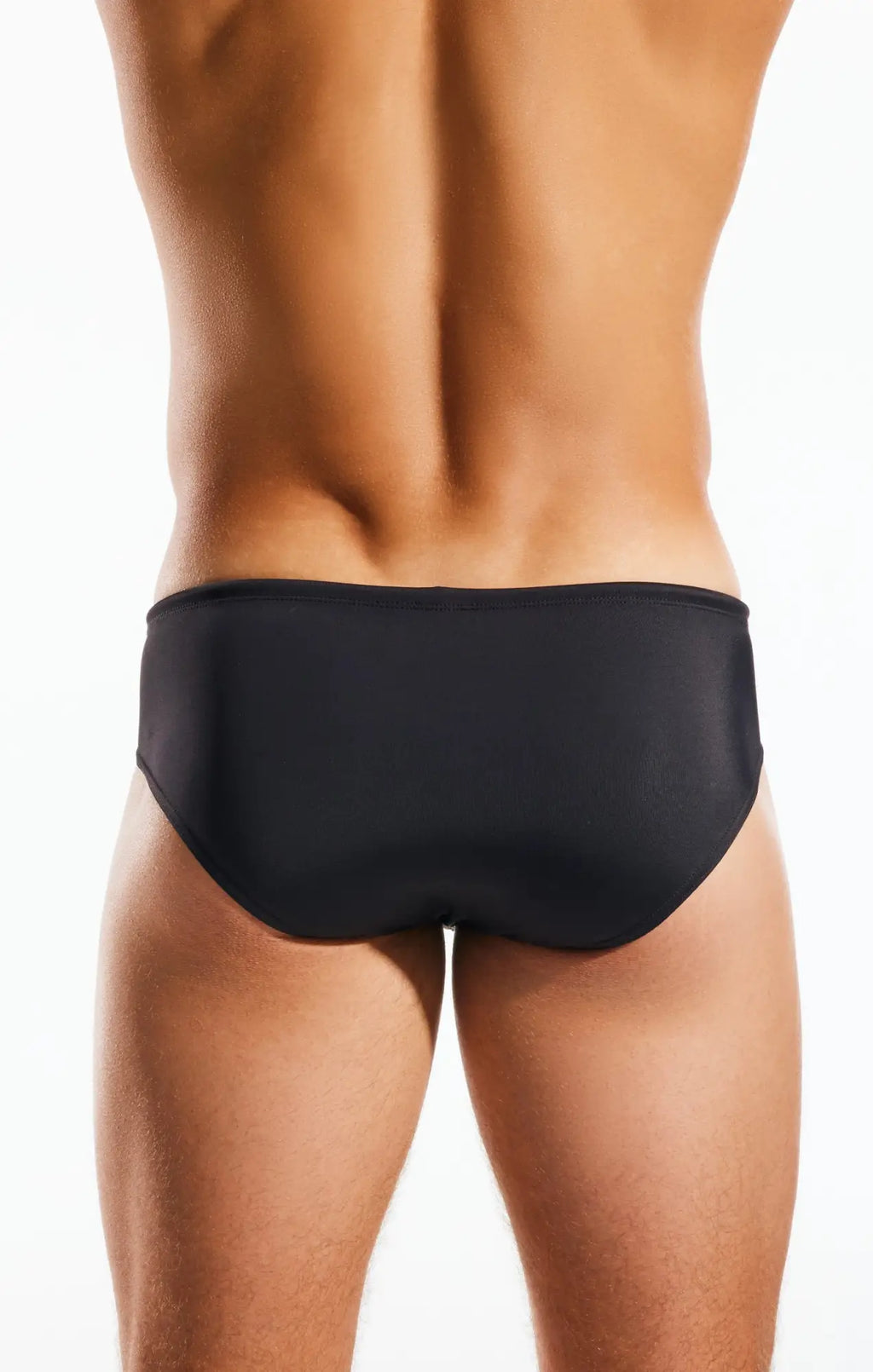 Black cocksox cx79 boy leg swim brief with smooth form fitting design ideal for swimming and beachwear