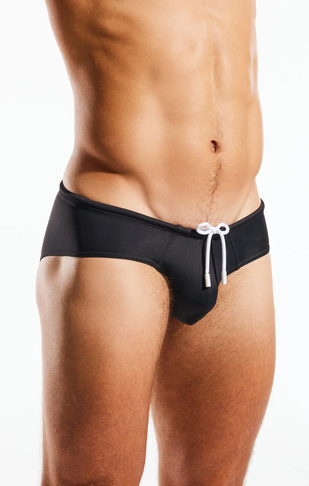 Black cocksox cx79 boy leg swim brief with white drawstring ties ideal for swimming and beachwear