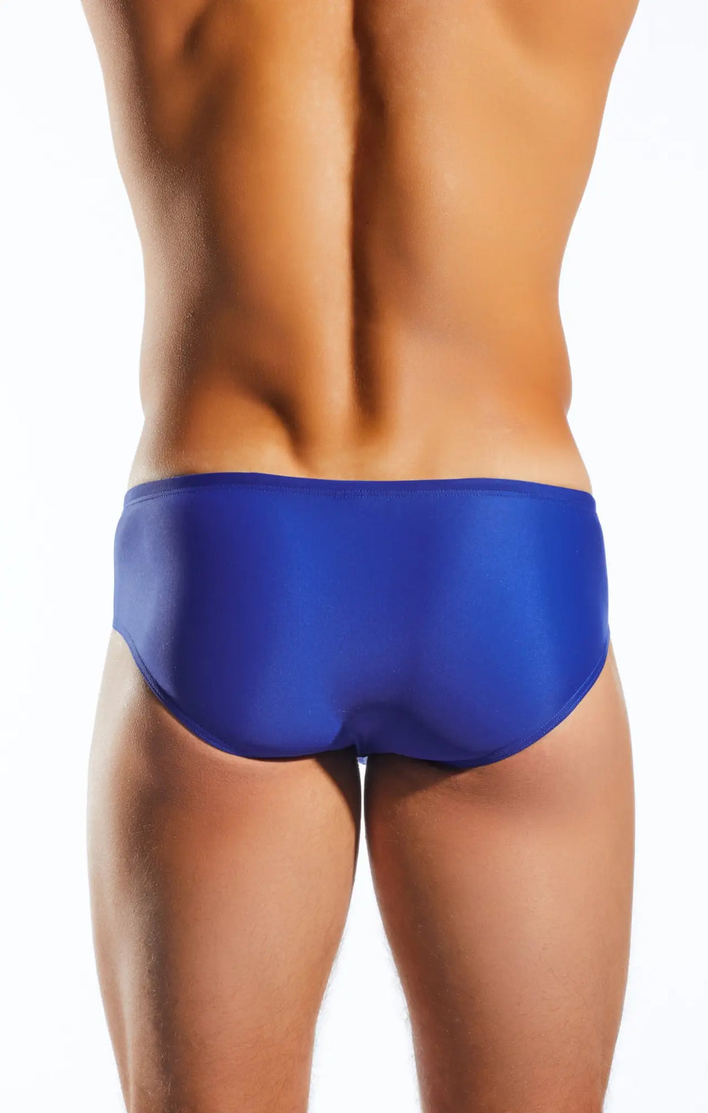 Blue cocksox cx79 boy leg swim brief with smooth glossy finish designed for swimming and beachwear