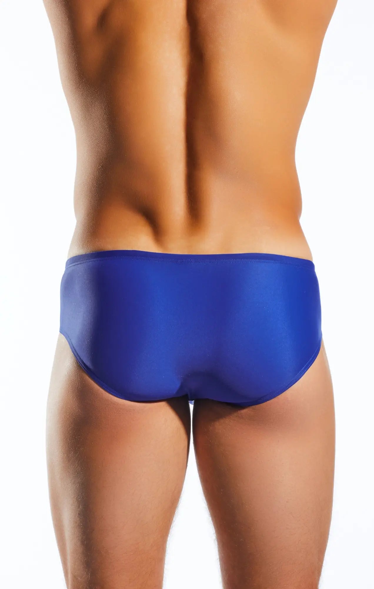 Blue cocksox cx79 boy leg swim brief with smooth glossy finish designed for swimming and beachwear