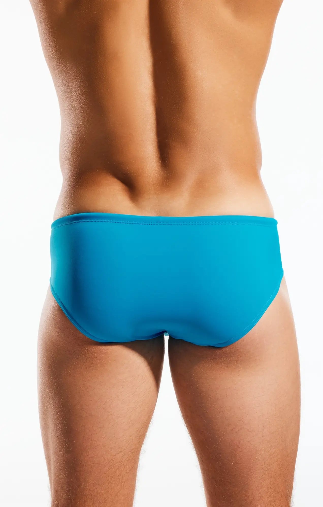 Bright blue cocksox cx79 boy leg swim brief with smooth form fitting design for comfortable swimwear use