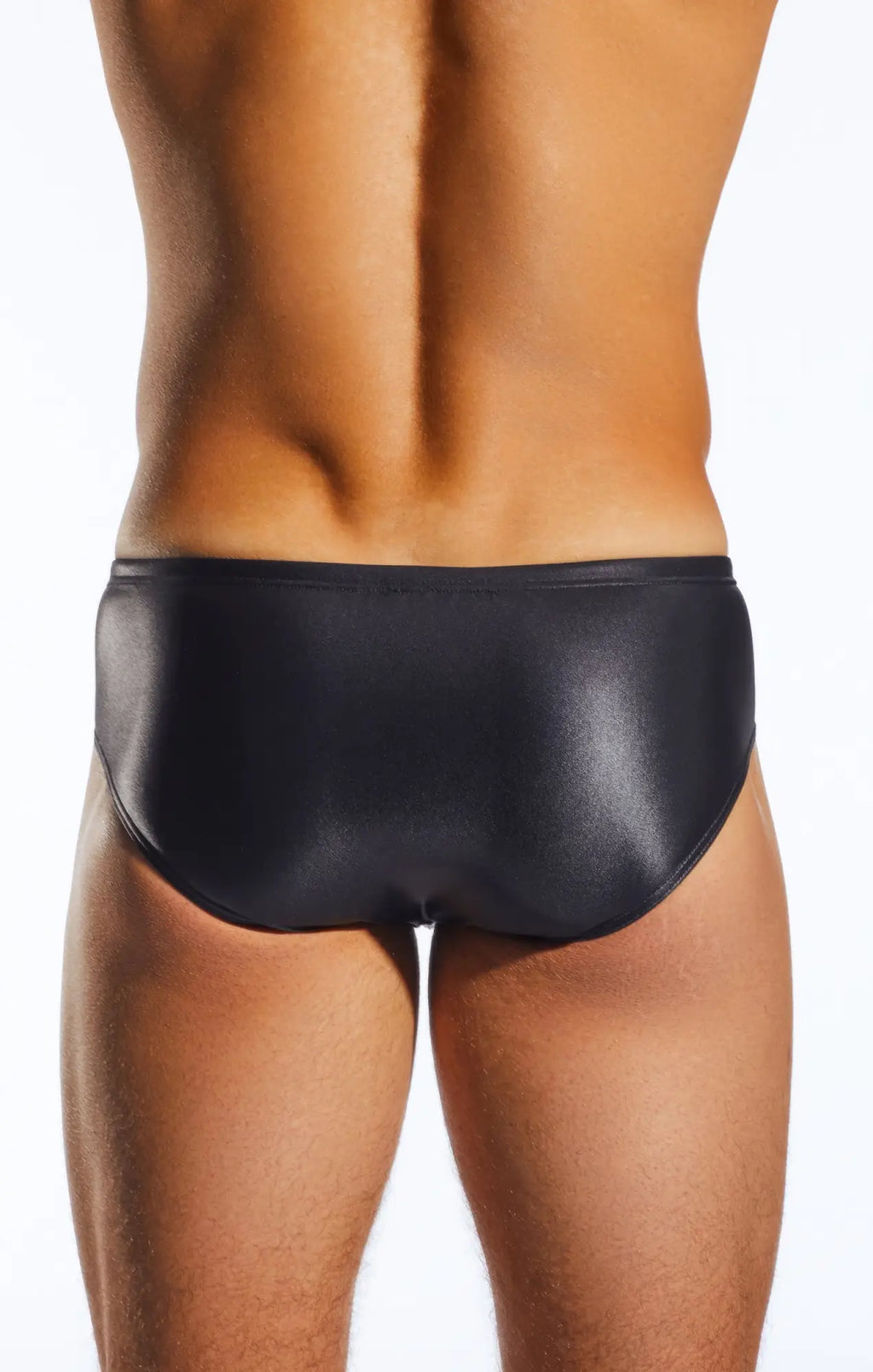 Black glossy cocksox cx79gs boy leg swim brief with sleek form fitting design for stylish swimwear use