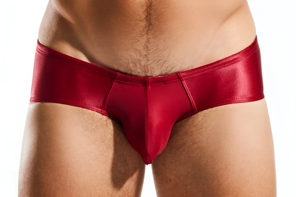 Red metallic cocksox cx79gs boy leg swim brief with sleek form-fitting design for swimwear use