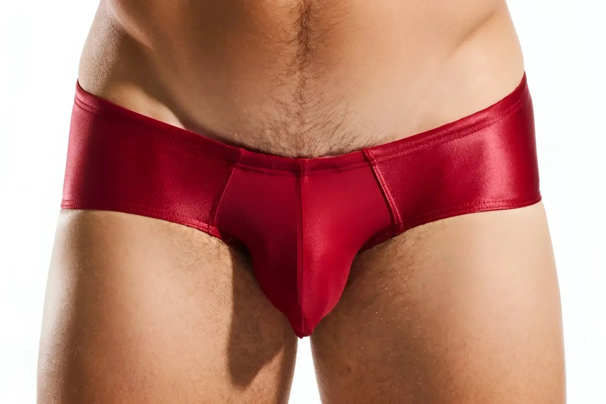 Red metallic cocksox cx79gs boy leg swim brief with sleek form-fitting design for swimwear use