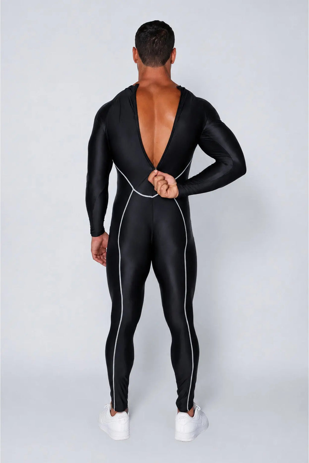 JJ Malibu Men's Contour Me Bodysuit - Midnight Black