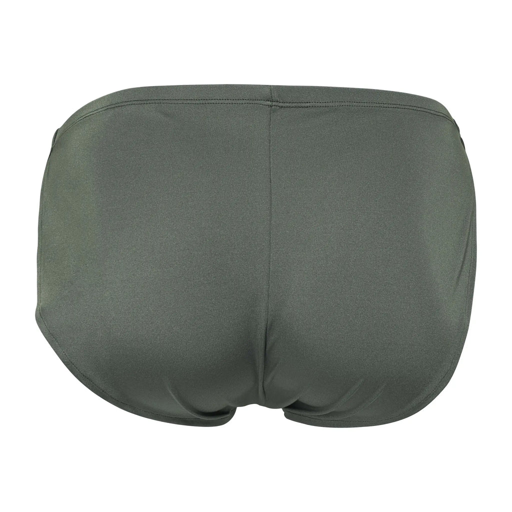 Cover male cm109 boxer seamless briefs in dark olive green with smooth fabric finish for comfortable wear