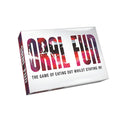 White rectangular box for CreativeC oral fun game with bold red and purple gradient distressed lettering