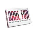 White rectangular box for CreativeC oral fun game with bold red and purple gradient distressed lettering