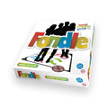 White box of creativec play wiv me fondle board game with colorful rainbow lettering and black silhouettes on play mat