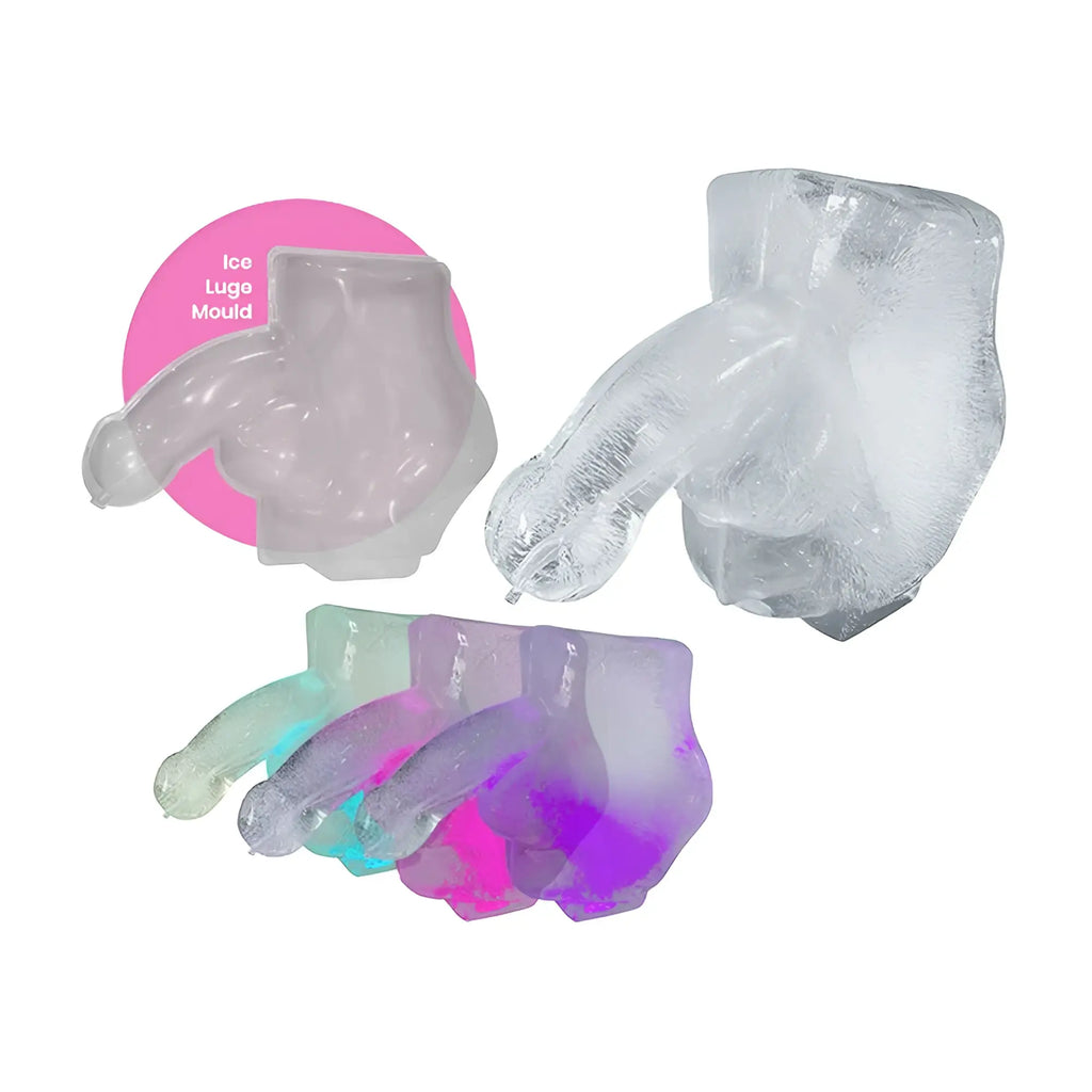 Creativec play wiv me huge penis ice luge mould made of transparent silicone in assorted pastel gradient colors