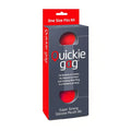 Creativec quickie gag mouth bit in red silicone features a compact design in branded packaging for easy use